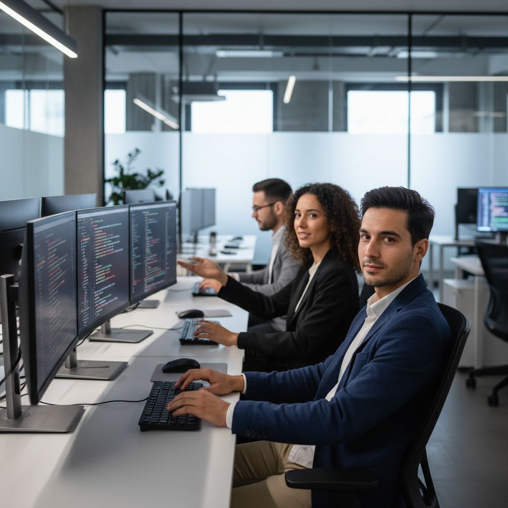 Equipo desarrollando aplicaciones